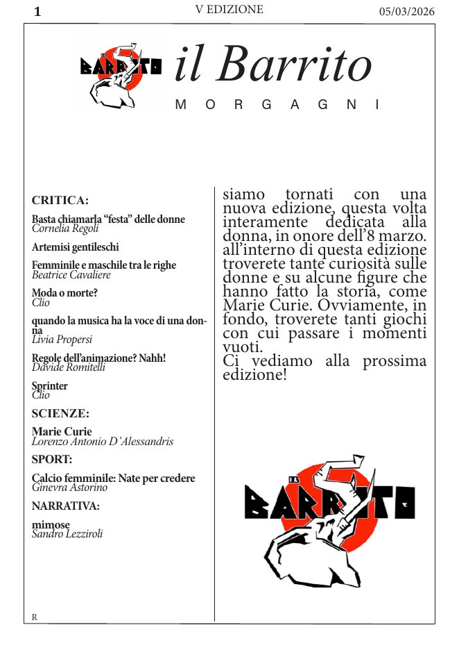 Copertina del numero 5: Speciale 8 marzo